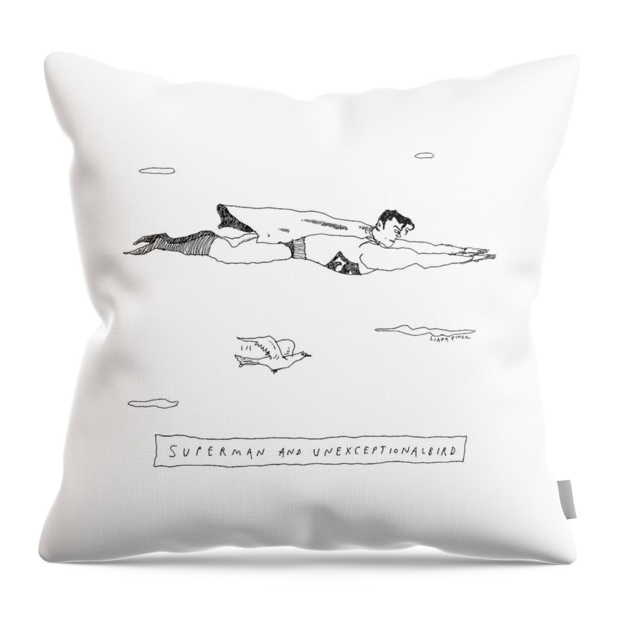Title: Superman And Unexceptionalbird. Superman Throw Pillow