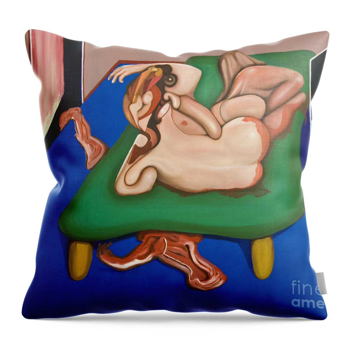 Dali Throw Pillow featuring the painting To Better Times by James Lavott