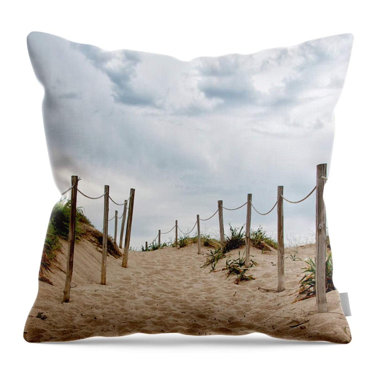 Grass Throw Pillow featuring the photograph To The Beach | Sardinia, Italy by Stefan Cioata