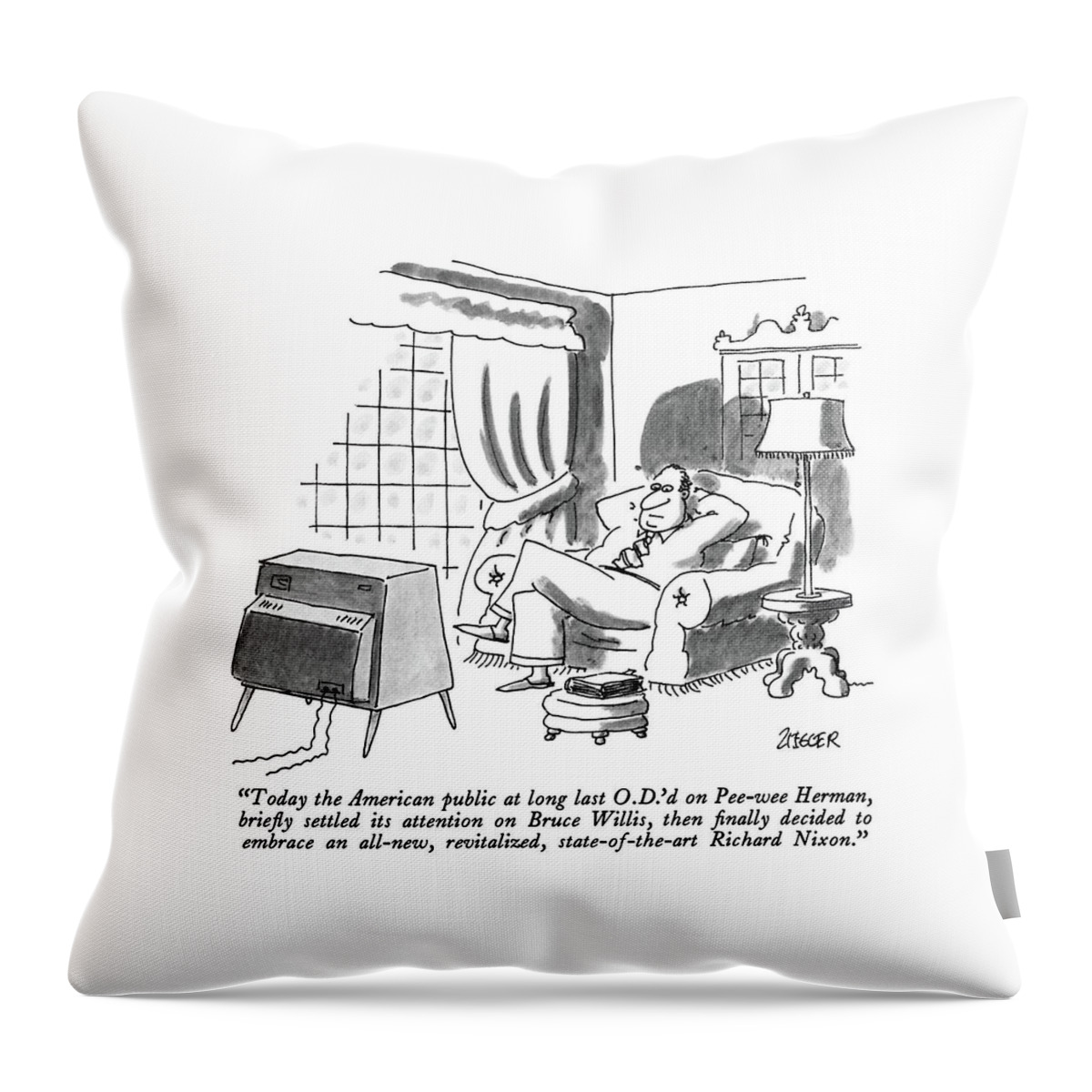 Today The American Public At Long Last O.d.'d Throw Pillow