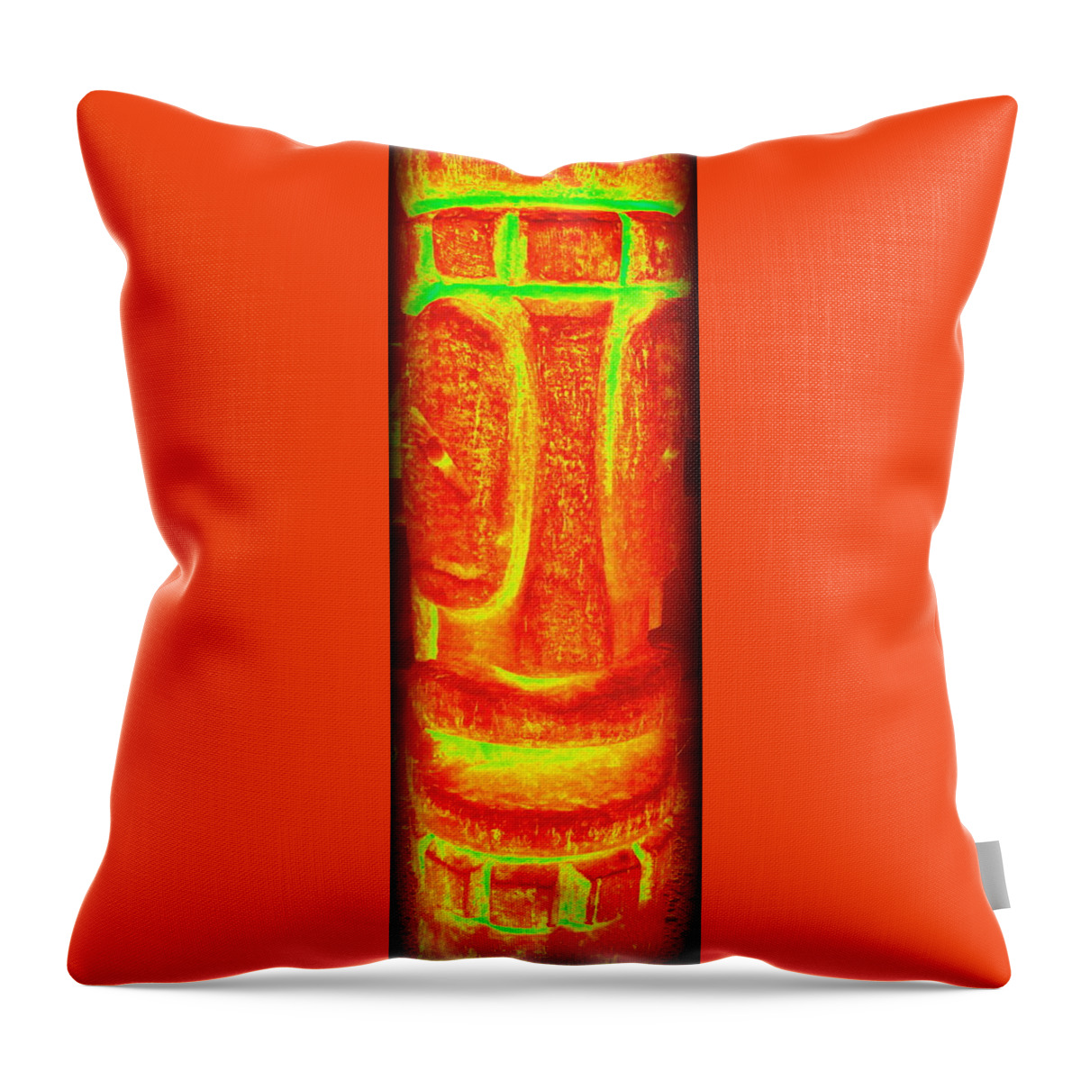 Tiki Throw Pillow featuring the photograph Todays Tiki by Randall Weidner