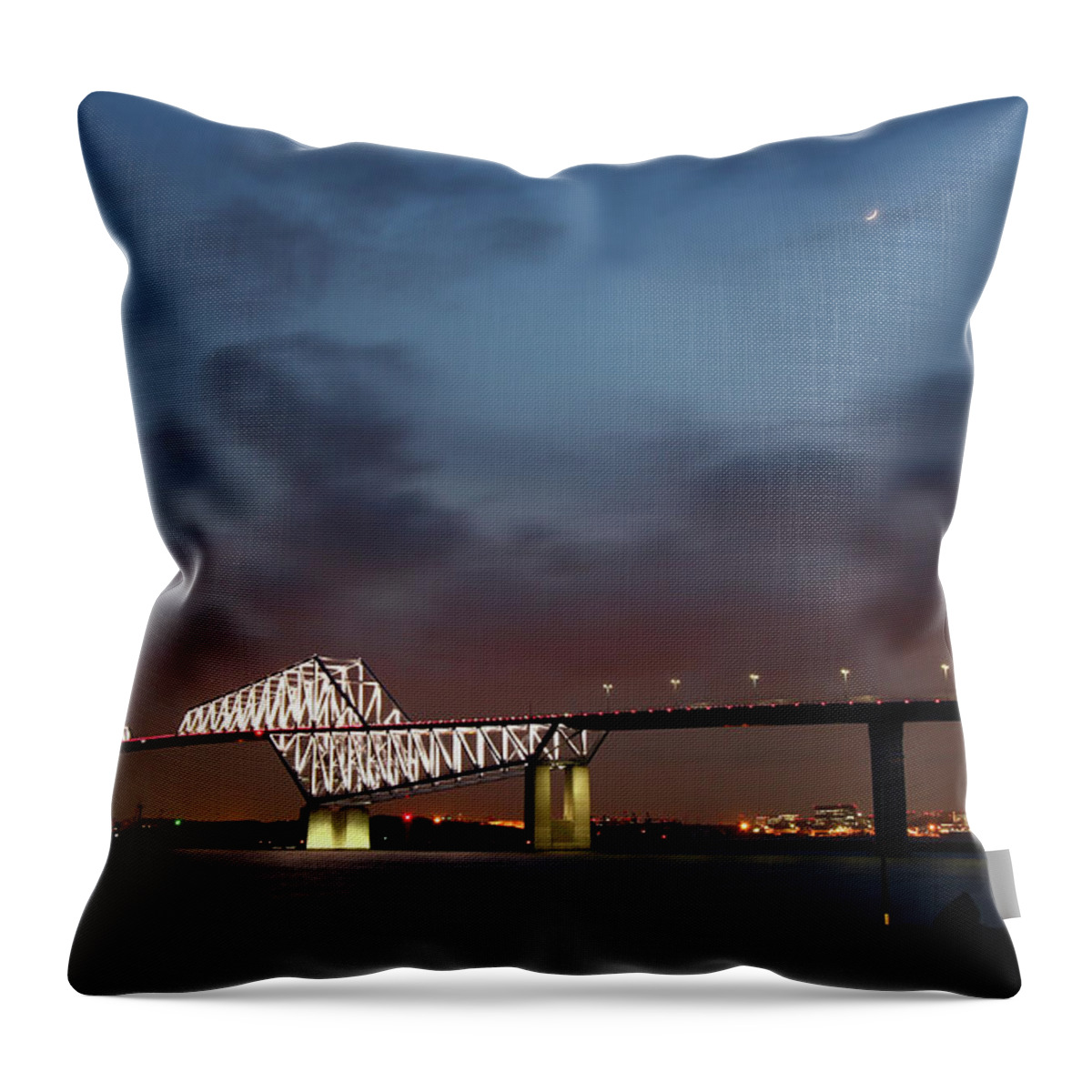 Tranquility Throw Pillow featuring the photograph Tokyo Gate Bridge by Yohey Yamagata