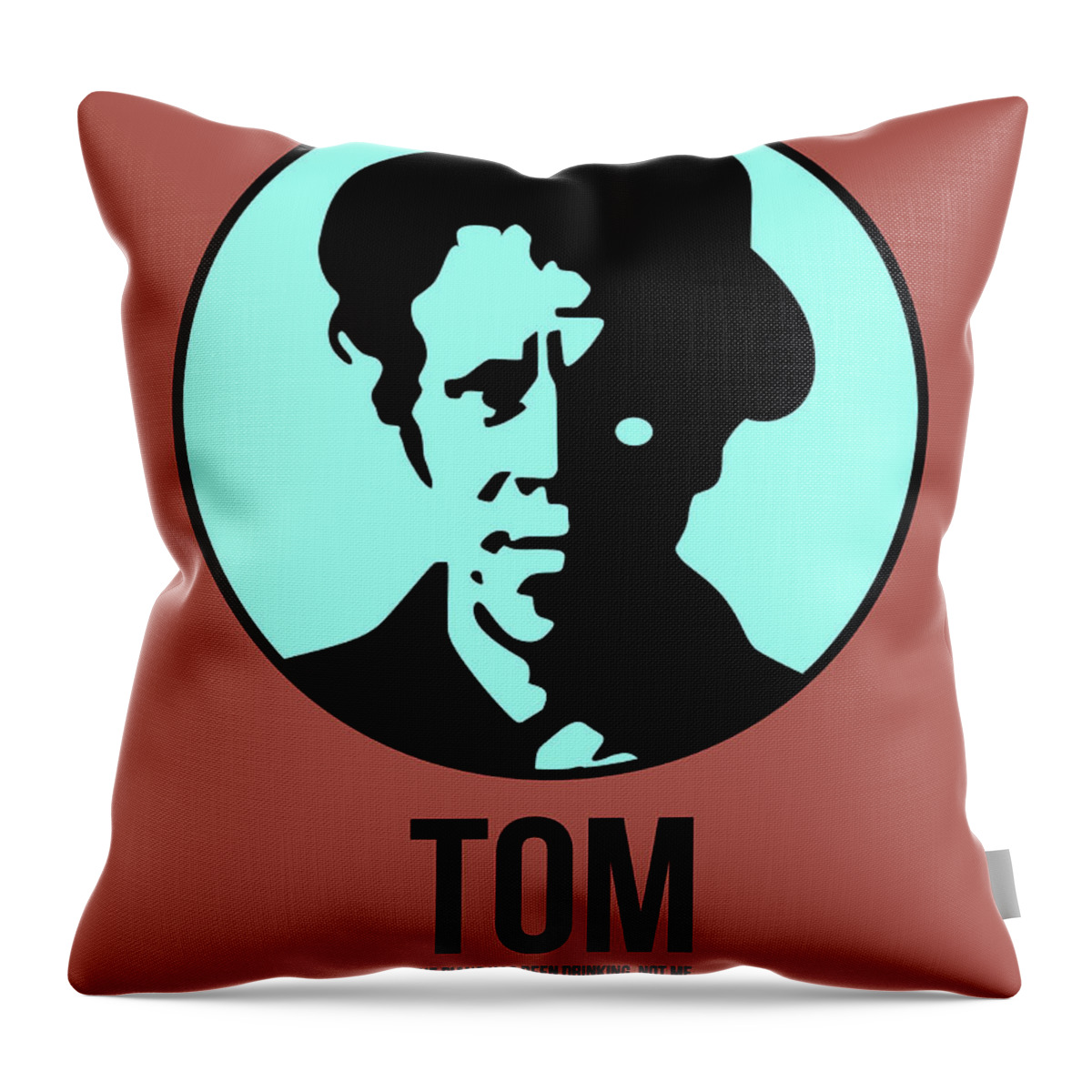 Music Throw Pillow featuring the digital art Tom Poster 2 by Naxart Studio