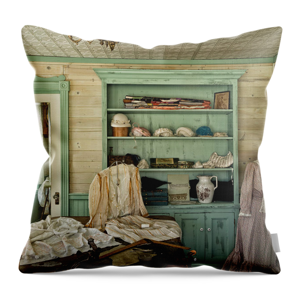 Mannequins Throw Pillow featuring the photograph Tools of the Trade by Kathleen Bishop