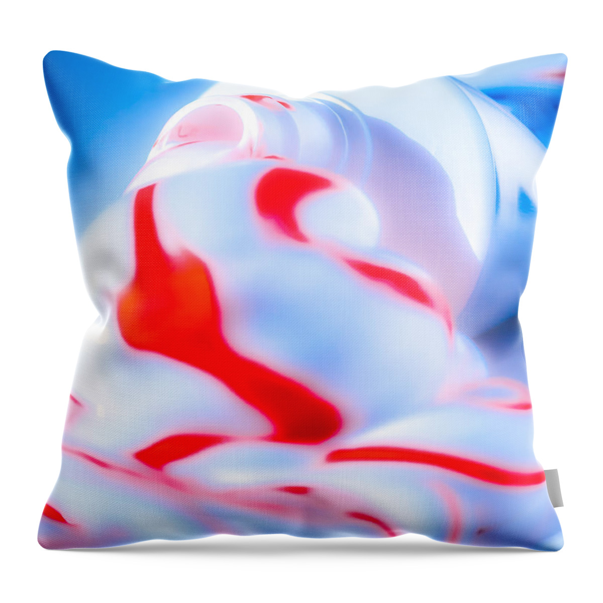 Toothpaste Throw Pillow featuring the photograph Toothpaste by Bob Orsillo