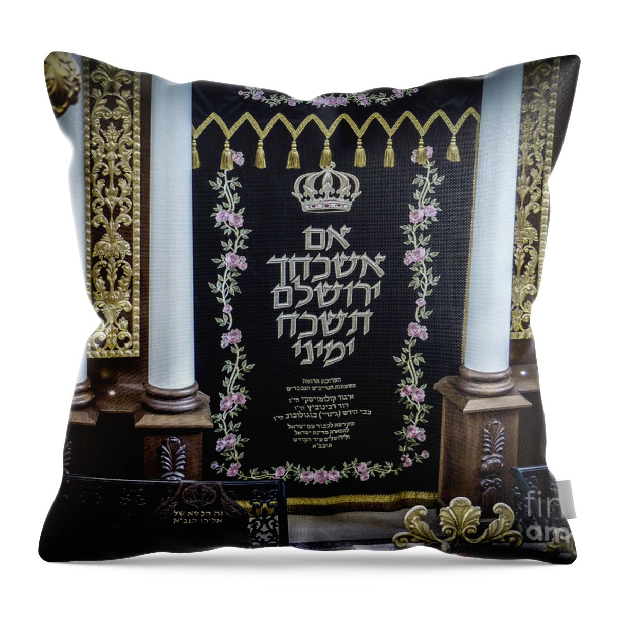 Jewish Throw Pillow featuring the photograph Torah Ark by Dan Yeger