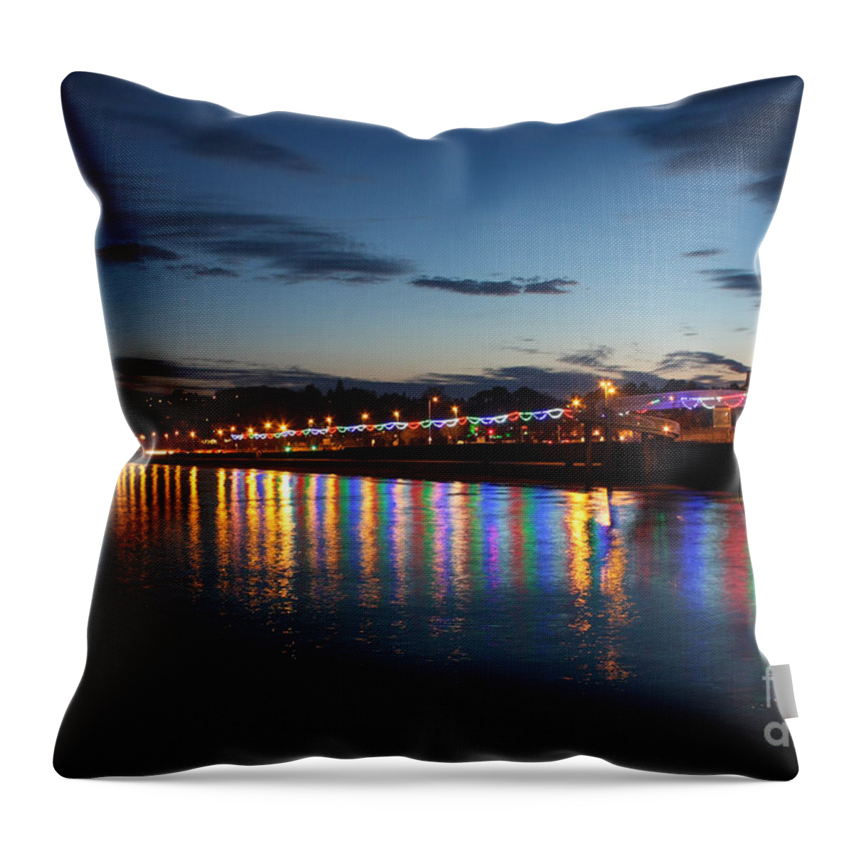 Torbay Throw Pillow featuring the photograph Torbay Nights by Terri Waters