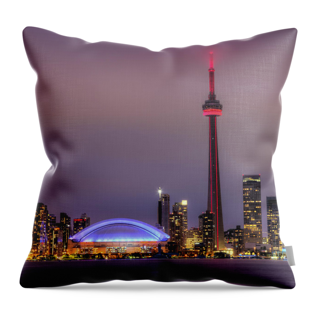 Toronto Skyline Throw Pillow featuring the photograph Toronto Skyline by Shawn Everhart