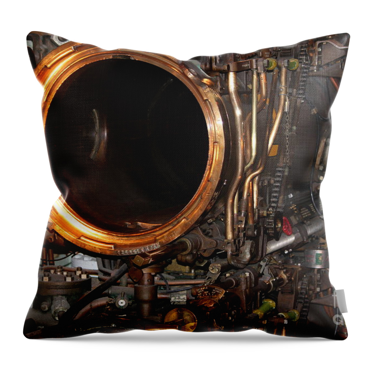 Torpedo Throw Pillow featuring the photograph Torpedo Hatch USS Requin Submarine by Cynthia Snyder