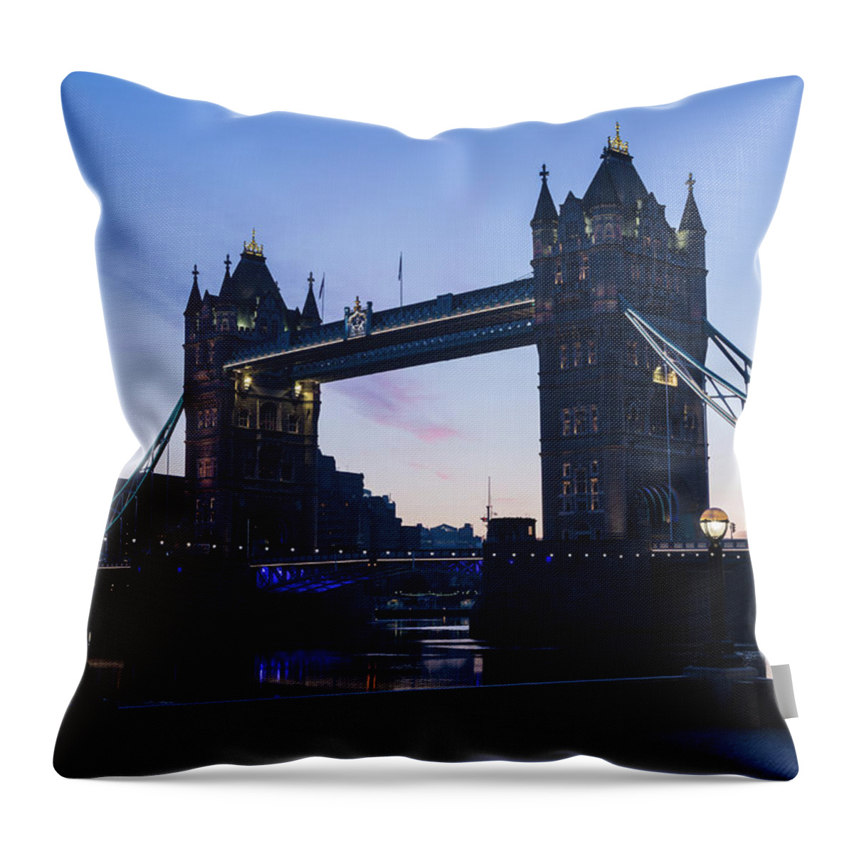 English Culture Throw Pillow featuring the photograph Tower Of London At Dawn by P A Thompson