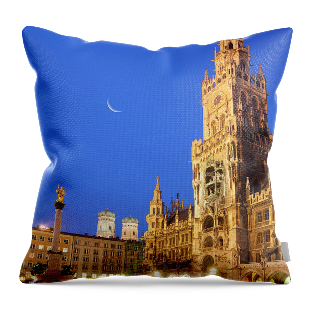 New Town Hall Throw Pillow featuring the photograph Town Square by Grant Faint