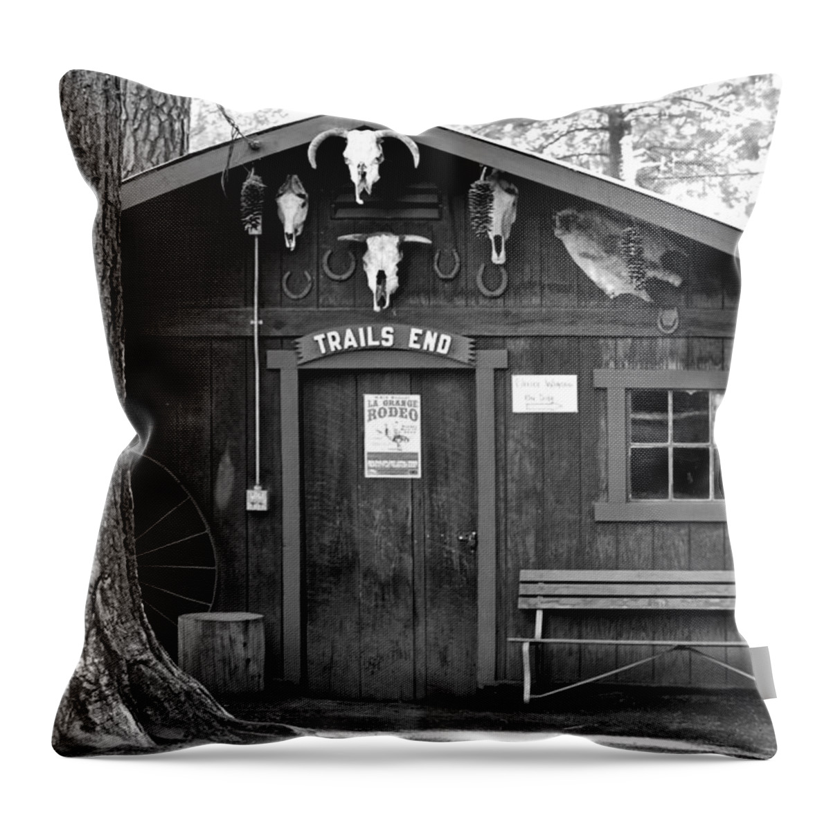 Trails End Throw Pillow featuring the photograph Trails End by Eric Tressler