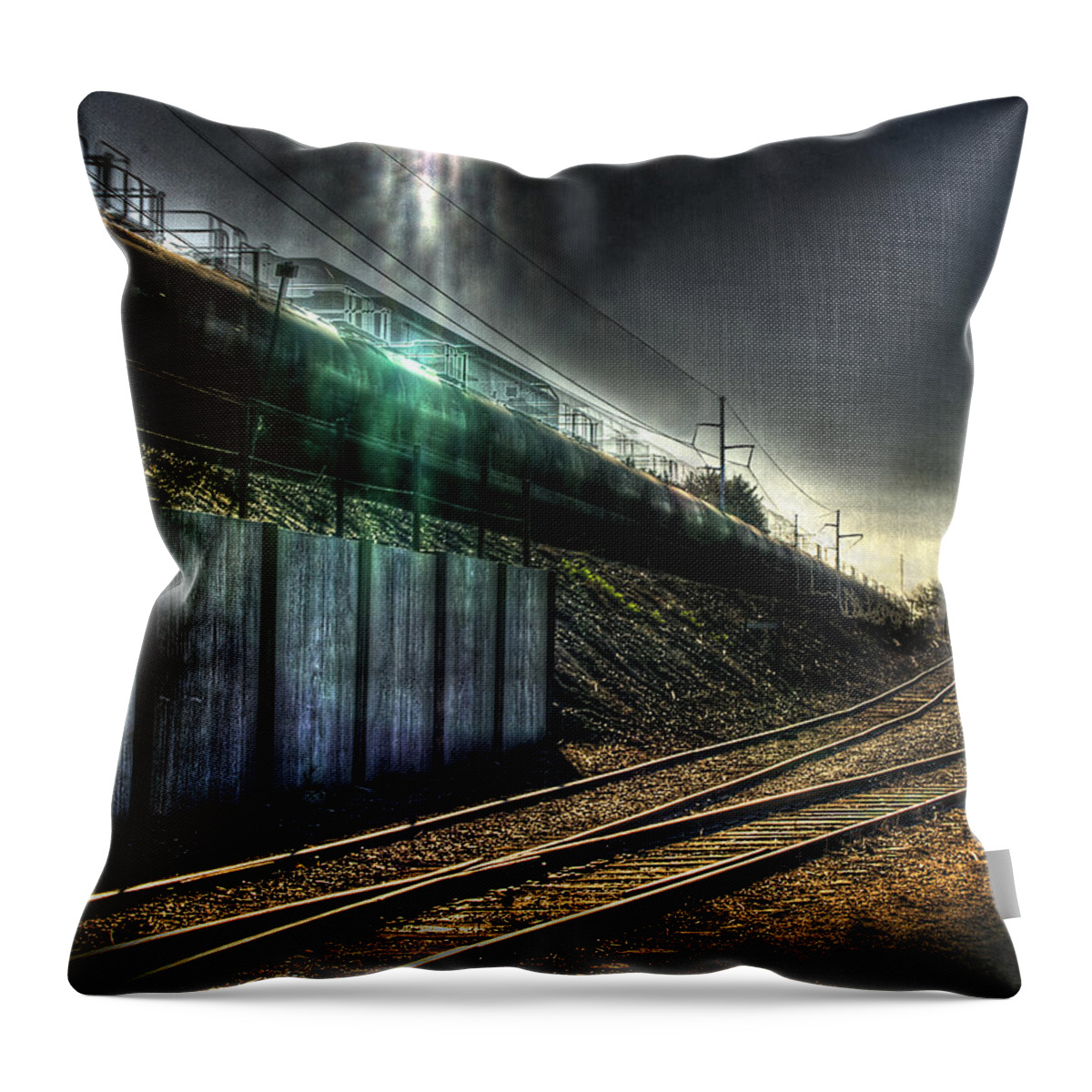 Train Throw Pillow featuring the photograph Train to Salvation by Thomas Young