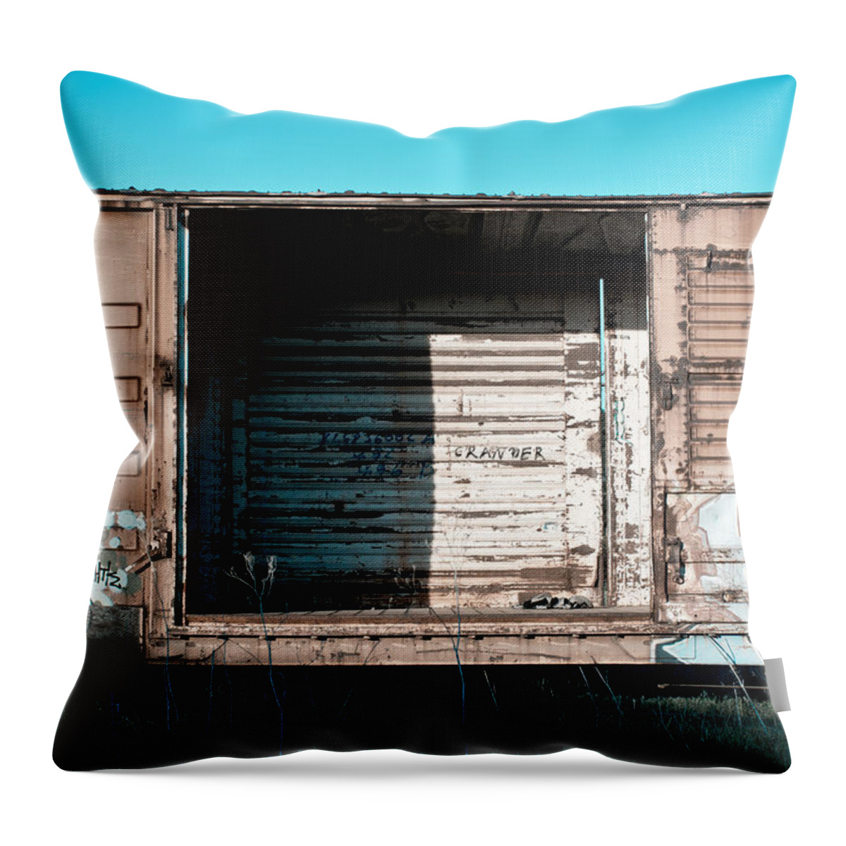 Train Throw Pillow featuring the photograph Trains 15 by Niels Nielsen
