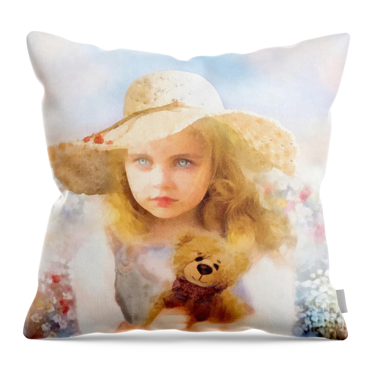 Tranquility Throw Pillow featuring the painting Tranquility by Mo T