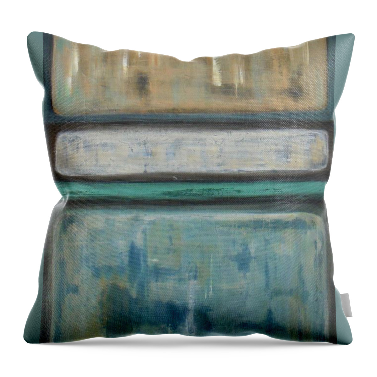 Abstract Throw Pillow featuring the painting Tranquility by Vesna Antic