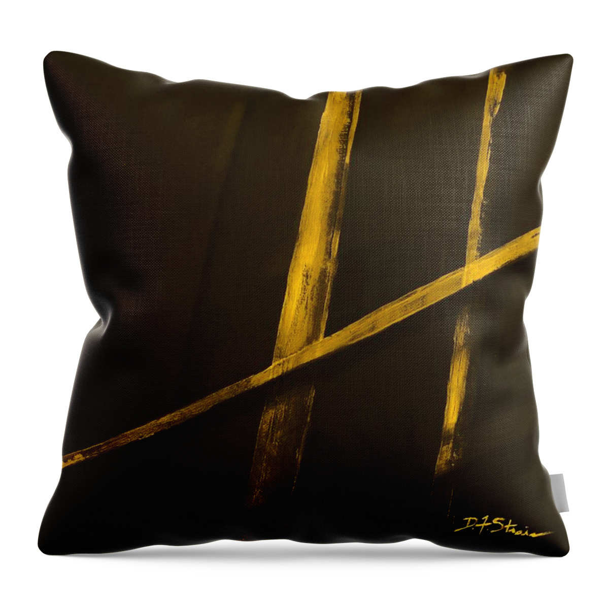Realistic Throw Pillow featuring the painting Trapped  Number 2 by Diane Strain