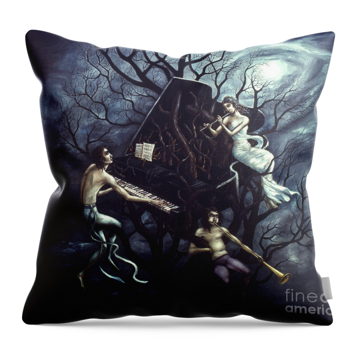 Tree Throw Pillow featuring the painting Tree-O by Jane Whiting Chrzanoska