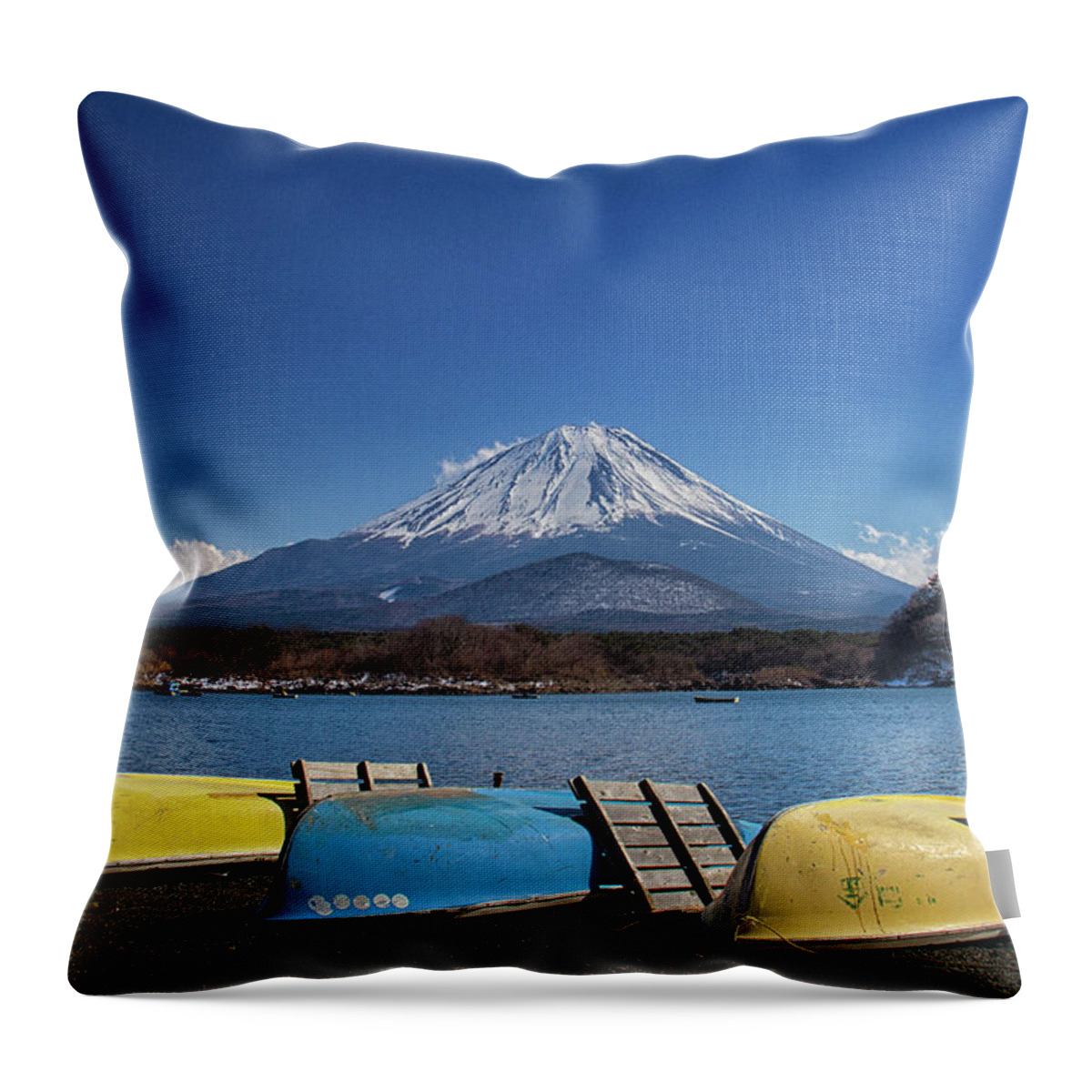 Tranquility Throw Pillow featuring the photograph Triple by I Kadek Wismalana