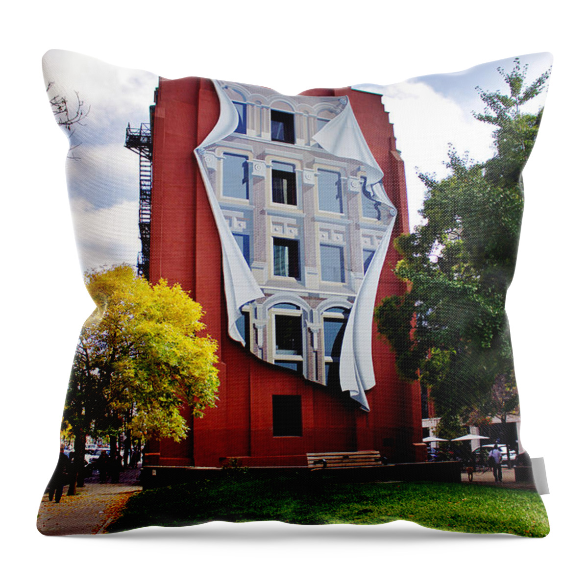 Toronto Throw Pillow featuring the photograph Trompe L'Oeil by Nicky Jameson
