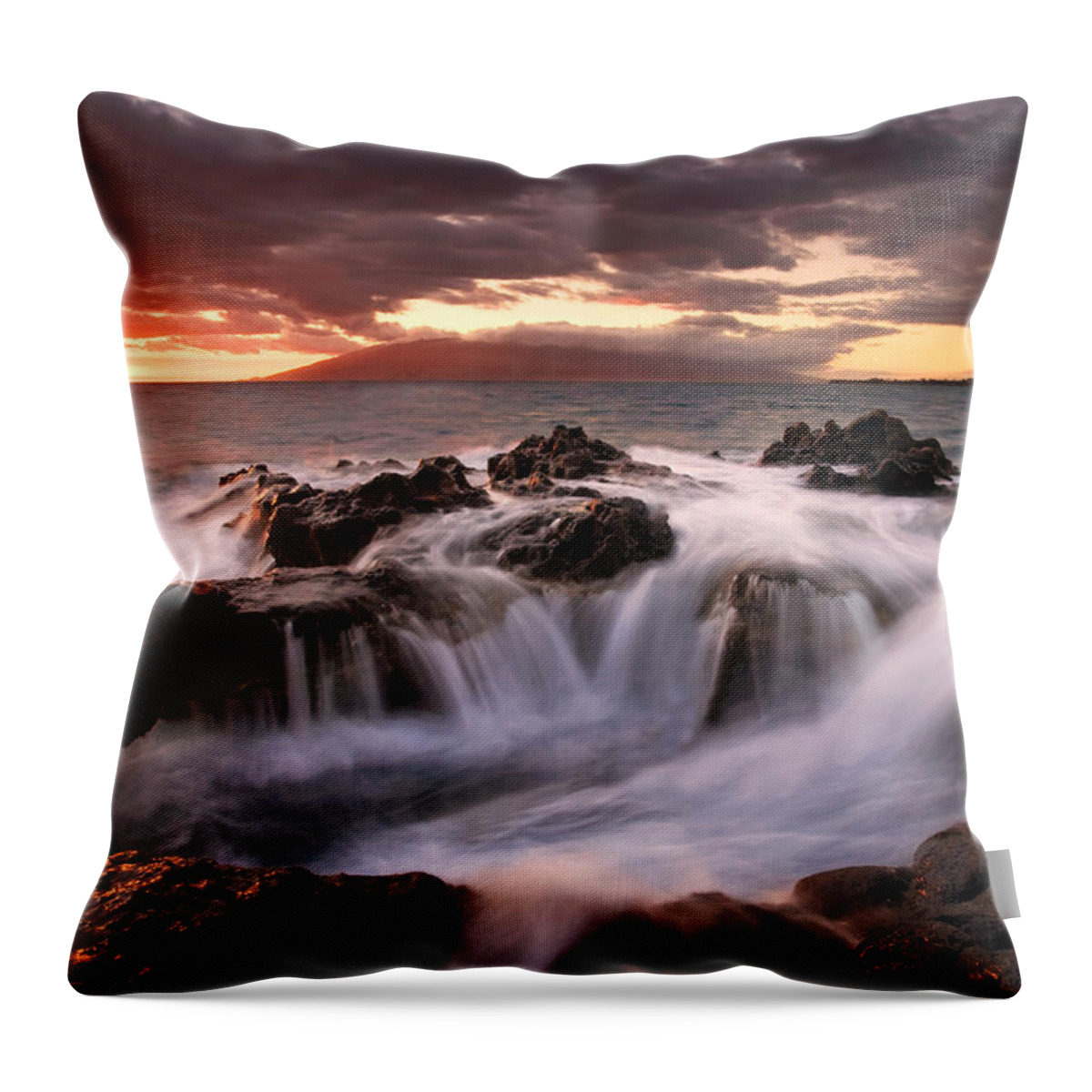Hawaii Throw Pillow featuring the photograph Tropical Cauldron by Michael Dawson