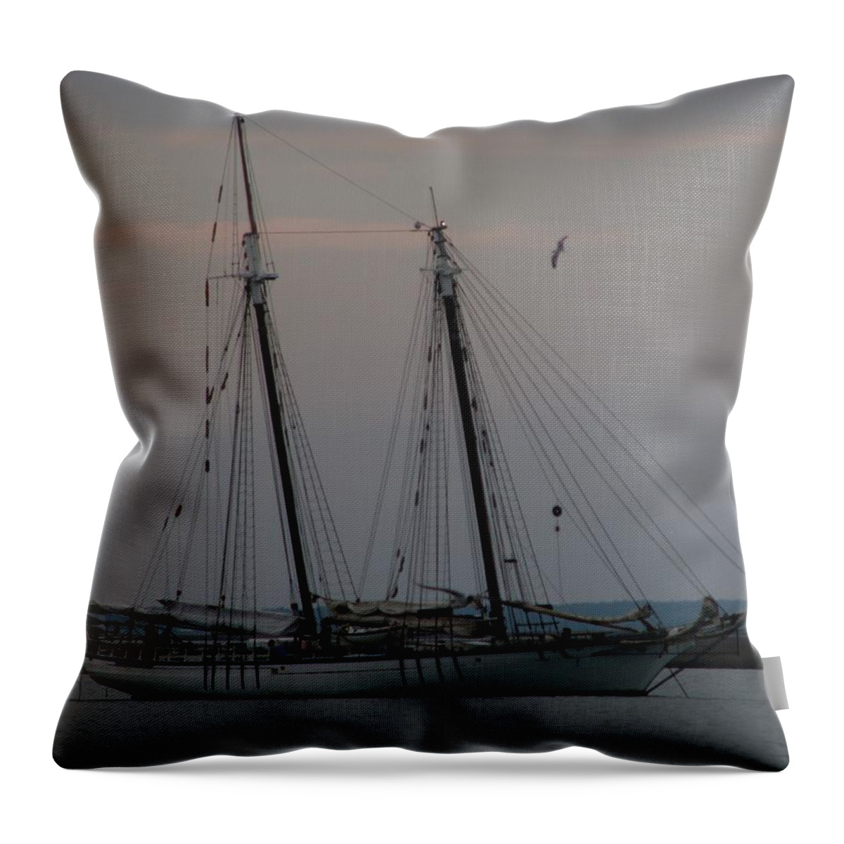 Sailboat Throw Pillow featuring the photograph Tucked In by Lin Grosvenor