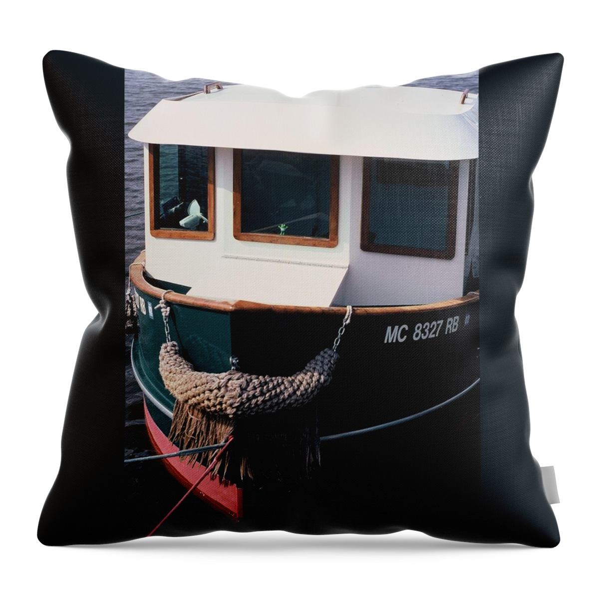 Tug Boat Throw Pillow featuring the photograph Tug by Randy Pollard