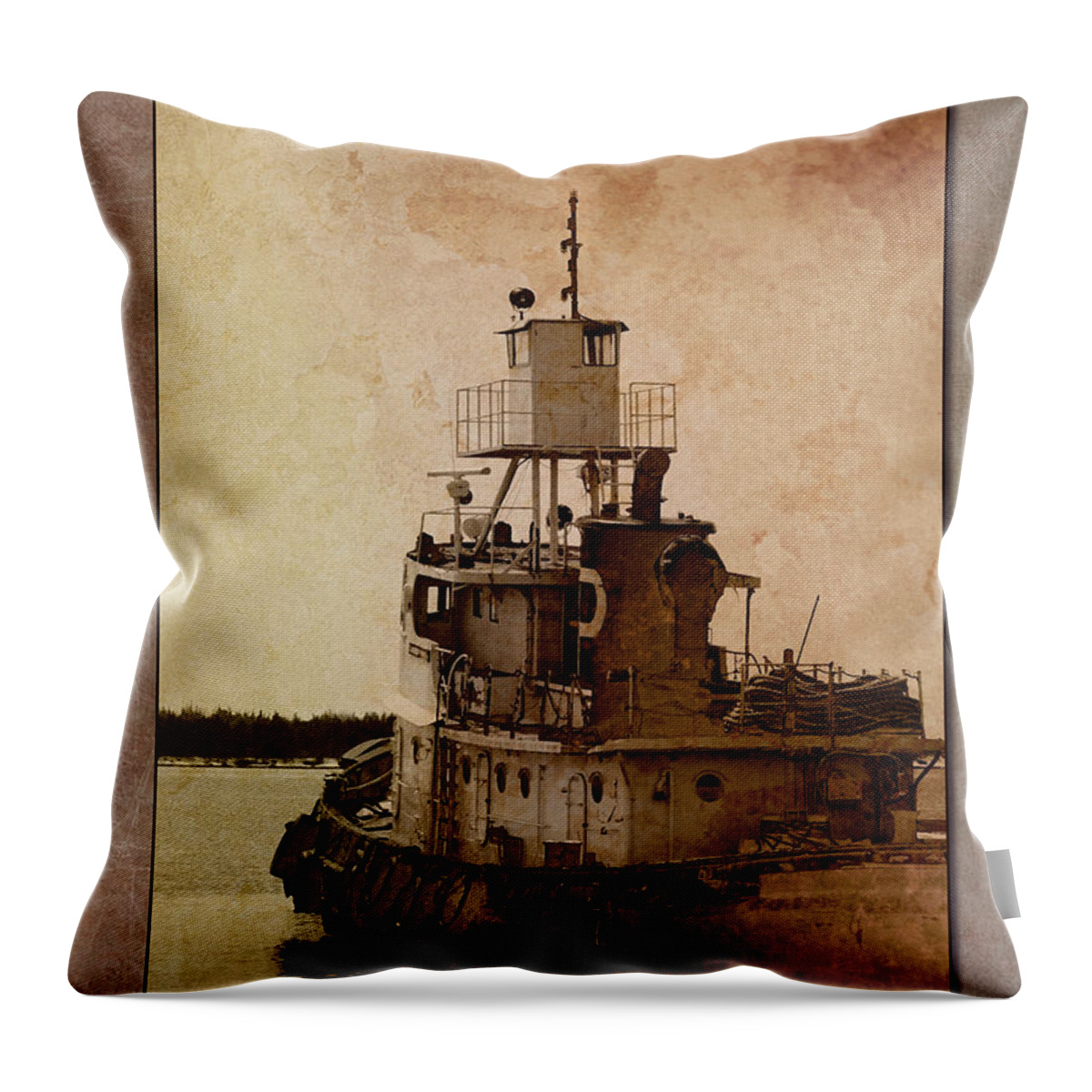 Tug Throw Pillow featuring the photograph Tug by WB Johnston