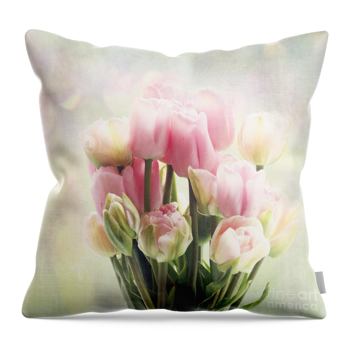 Tulips Throw Pillow featuring the photograph Tulip Bouquet by Sylvia Cook