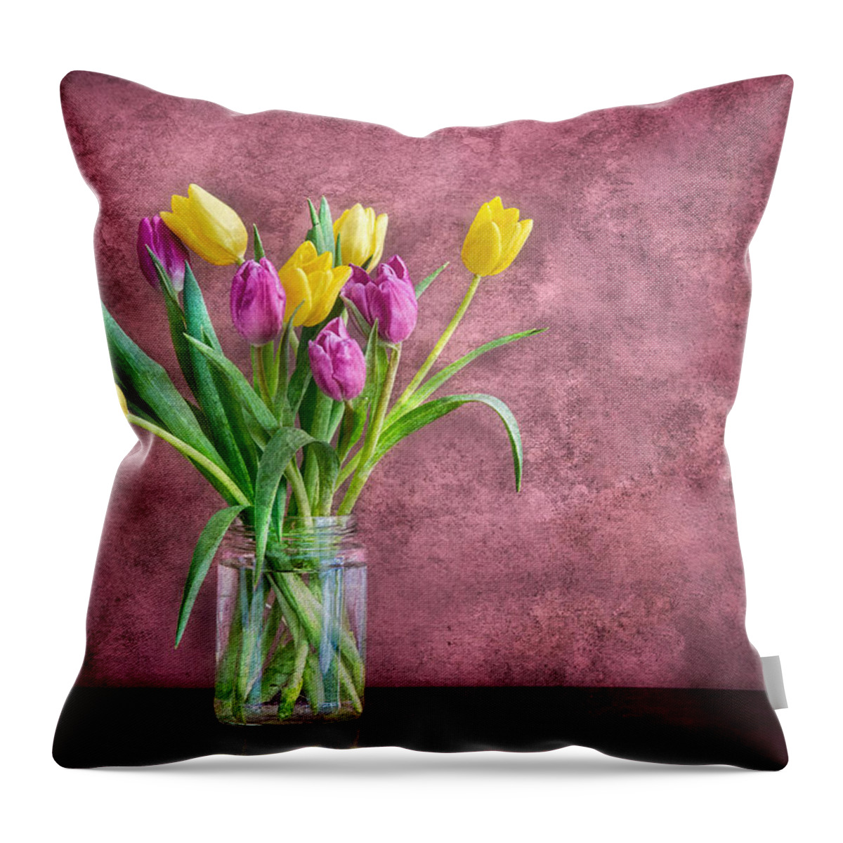 Flowers Throw Pillow featuring the photograph Tulips by Darylann Leonard Photography