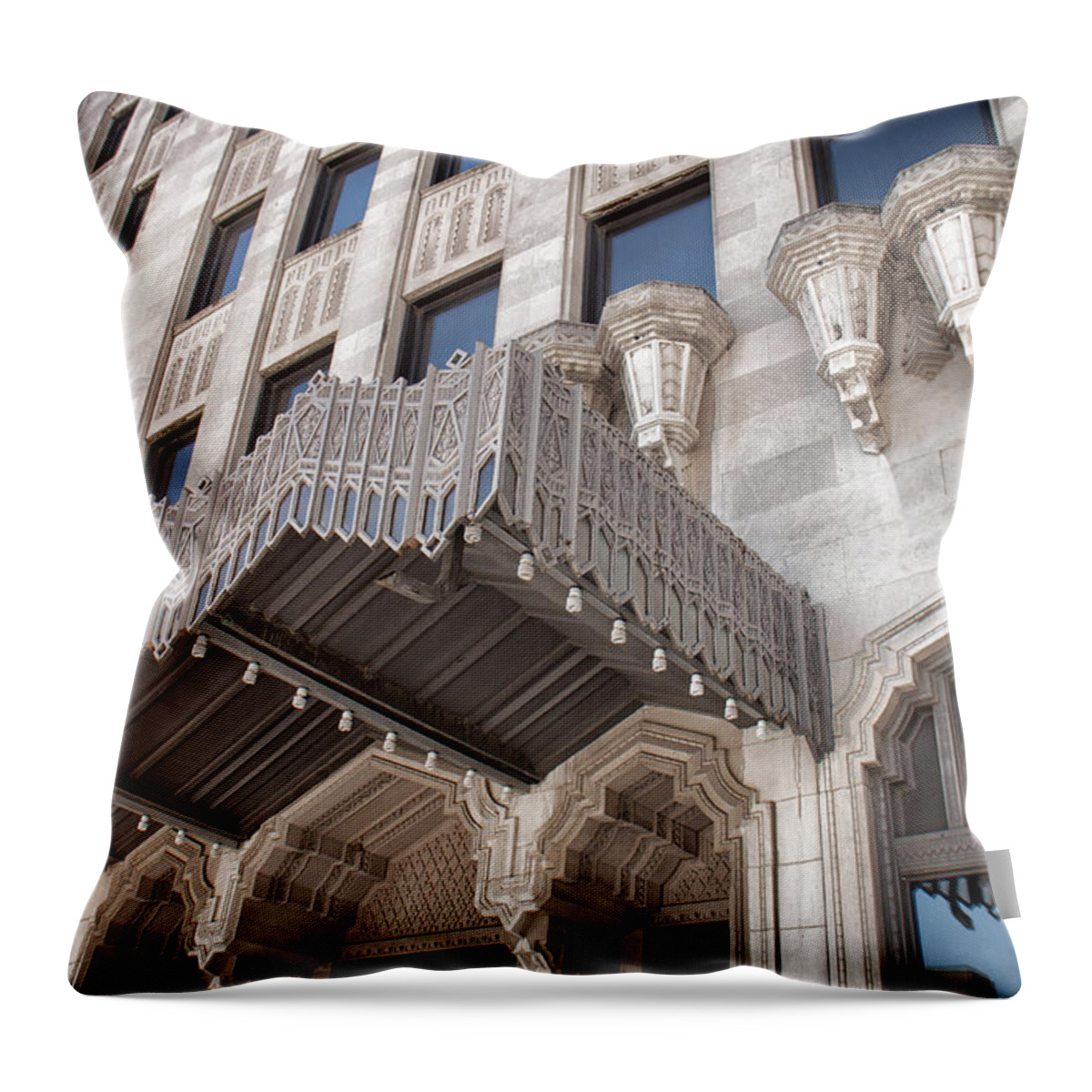Architecture Throw Pillow featuring the photograph Tulsa Art Deco by Lauri Novak