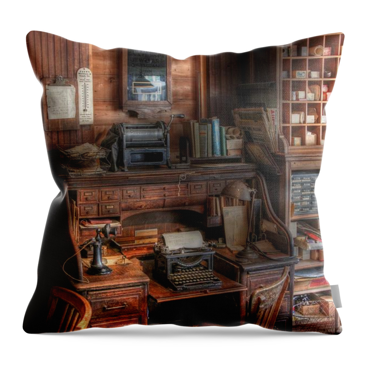 Old Throw Pillow featuring the photograph Turning Back the Hands of Time by J Laughlin