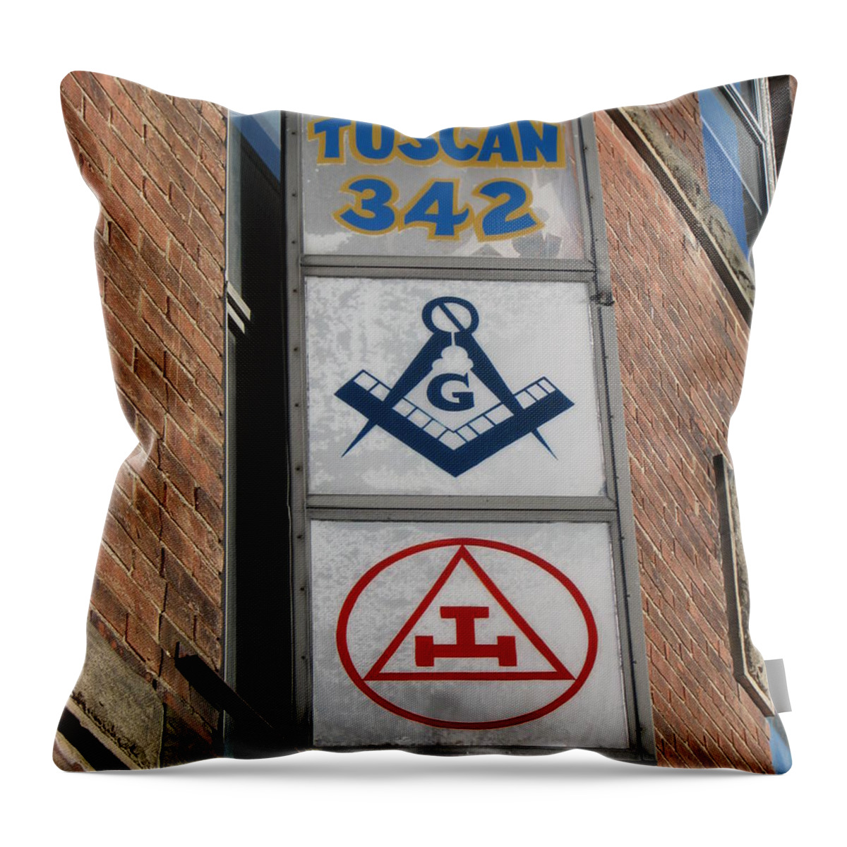 Freemason Throw Pillow featuring the photograph Tuscan 342 by Michael Krek
