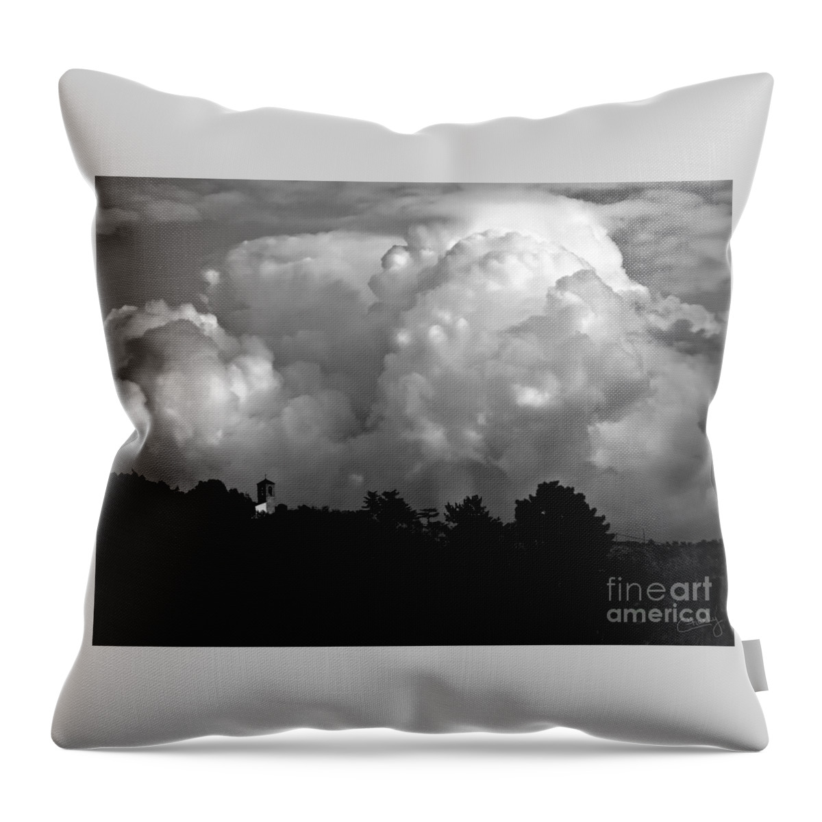 Italy Throw Pillow featuring the photograph Tuscan Storm Rising from the Valley by Prints of Italy