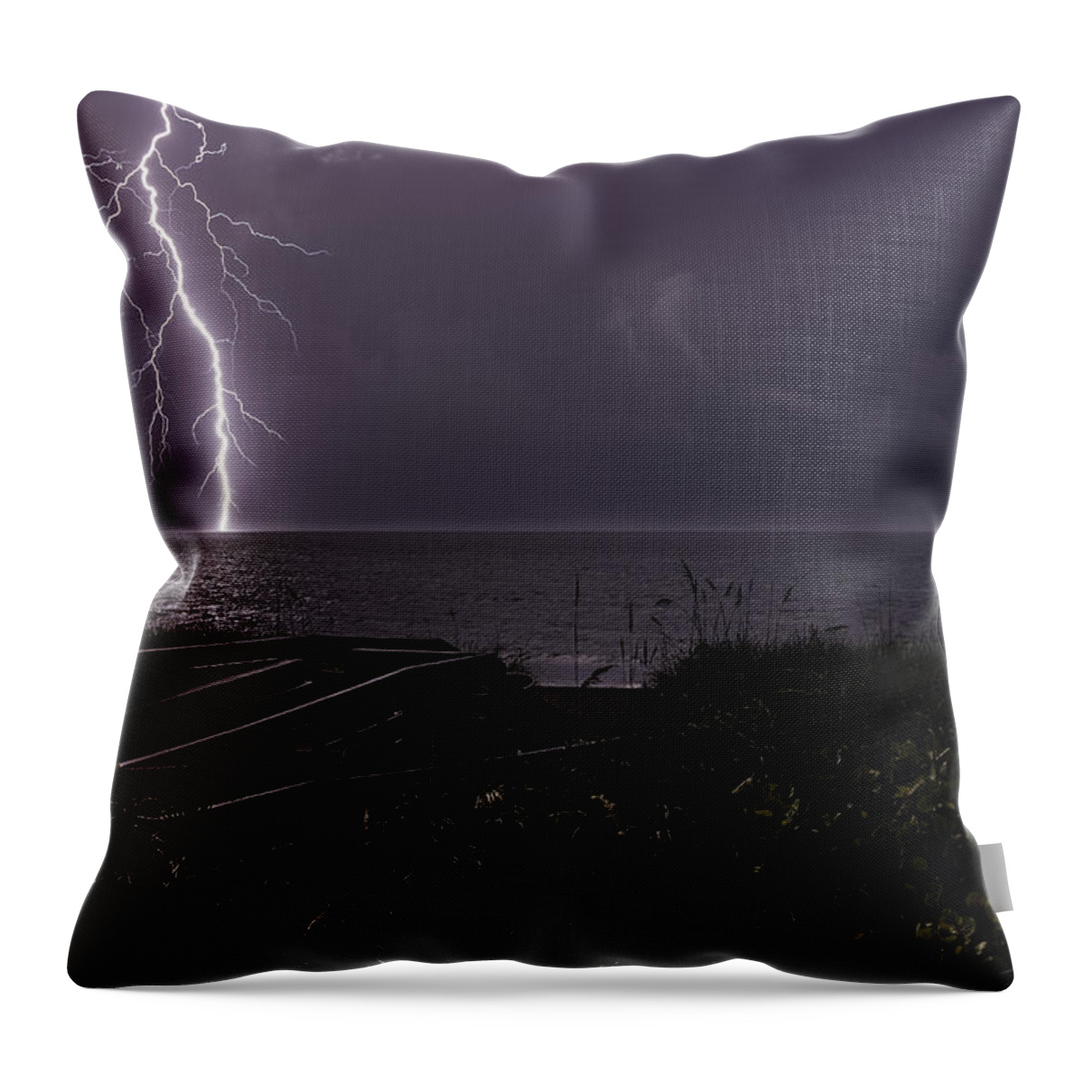 Lightning Throw Pillow featuring the photograph Twins by Christopher Perez