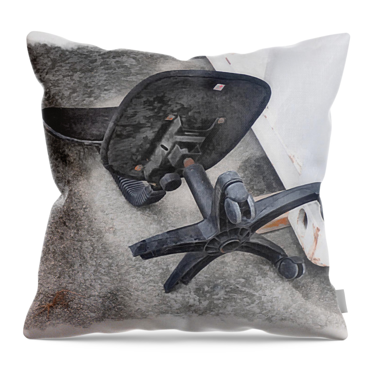 Art Throw Pillow featuring the photograph Two Broken Legs by Steve Taylor