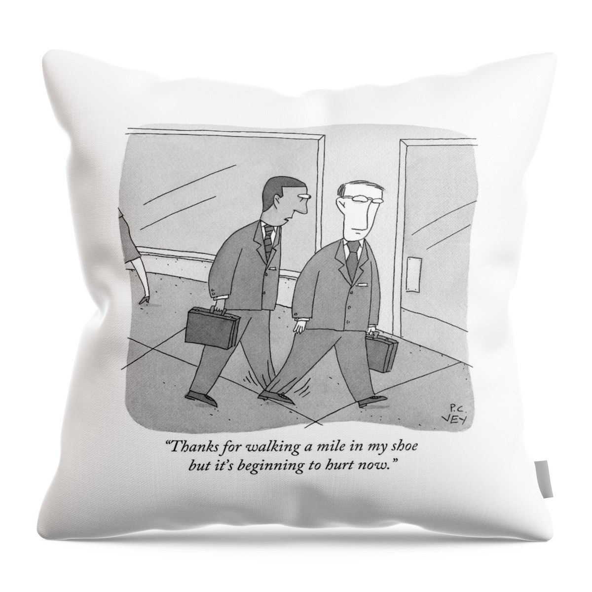 Two Businessmen Throw Pillow