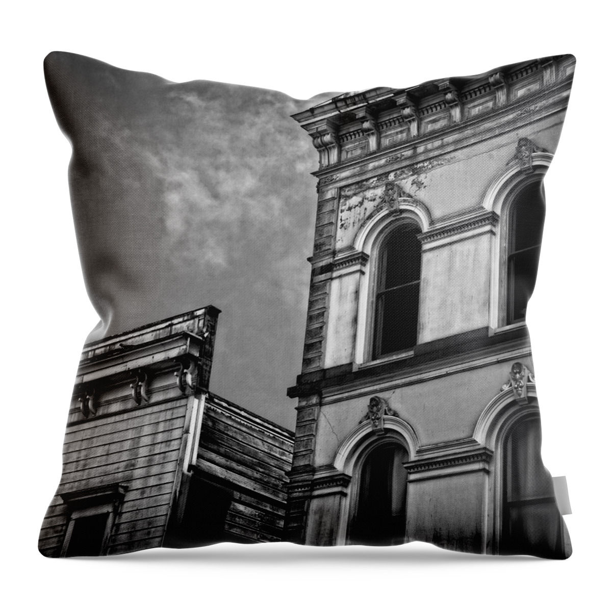Architecture Throw Pillow featuring the photograph Two Facades by Mark Alder