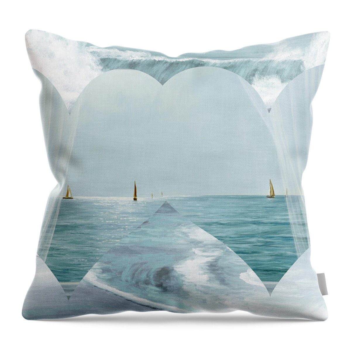Hearts Throw Pillow featuring the painting Two Hearts As One by Diane Romanello