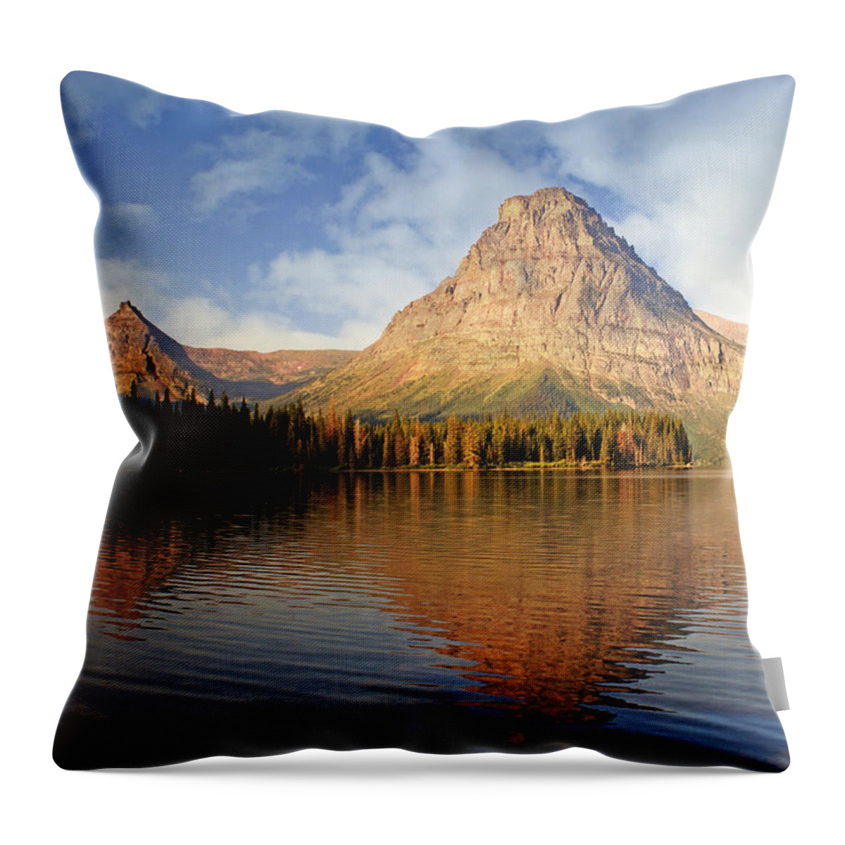 Two Medicine Lake Throw Pillow featuring the photograph Two Medicine by Marty Koch