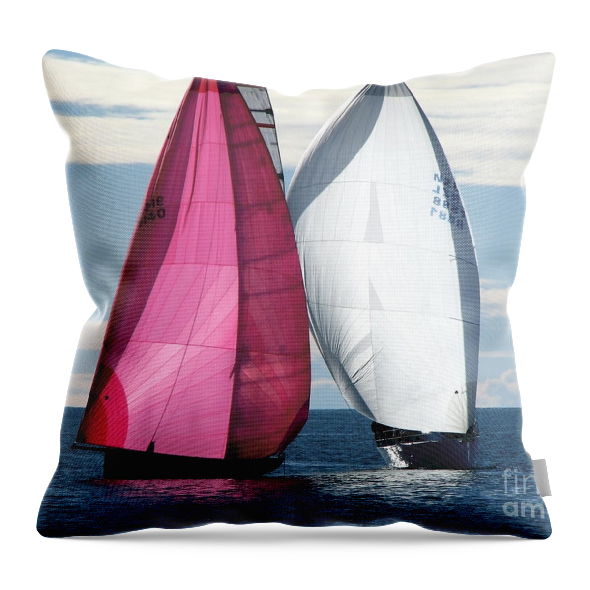 Ocean Throw Pillow featuring the photograph Two Of Us by Jola Martysz