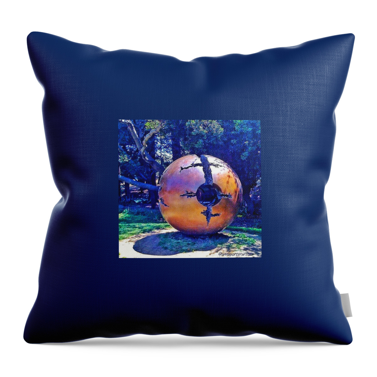 Nothingisordinary_ Throw Pillow featuring the photograph Uc Berkeley Orb For The by Anna Porter