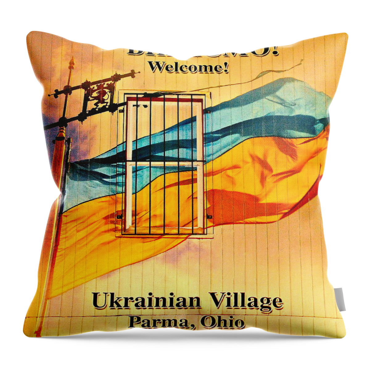 Ukrain Throw Pillow featuring the photograph Ukrainian Village Ohio by Frozen in Time Fine Art Photography