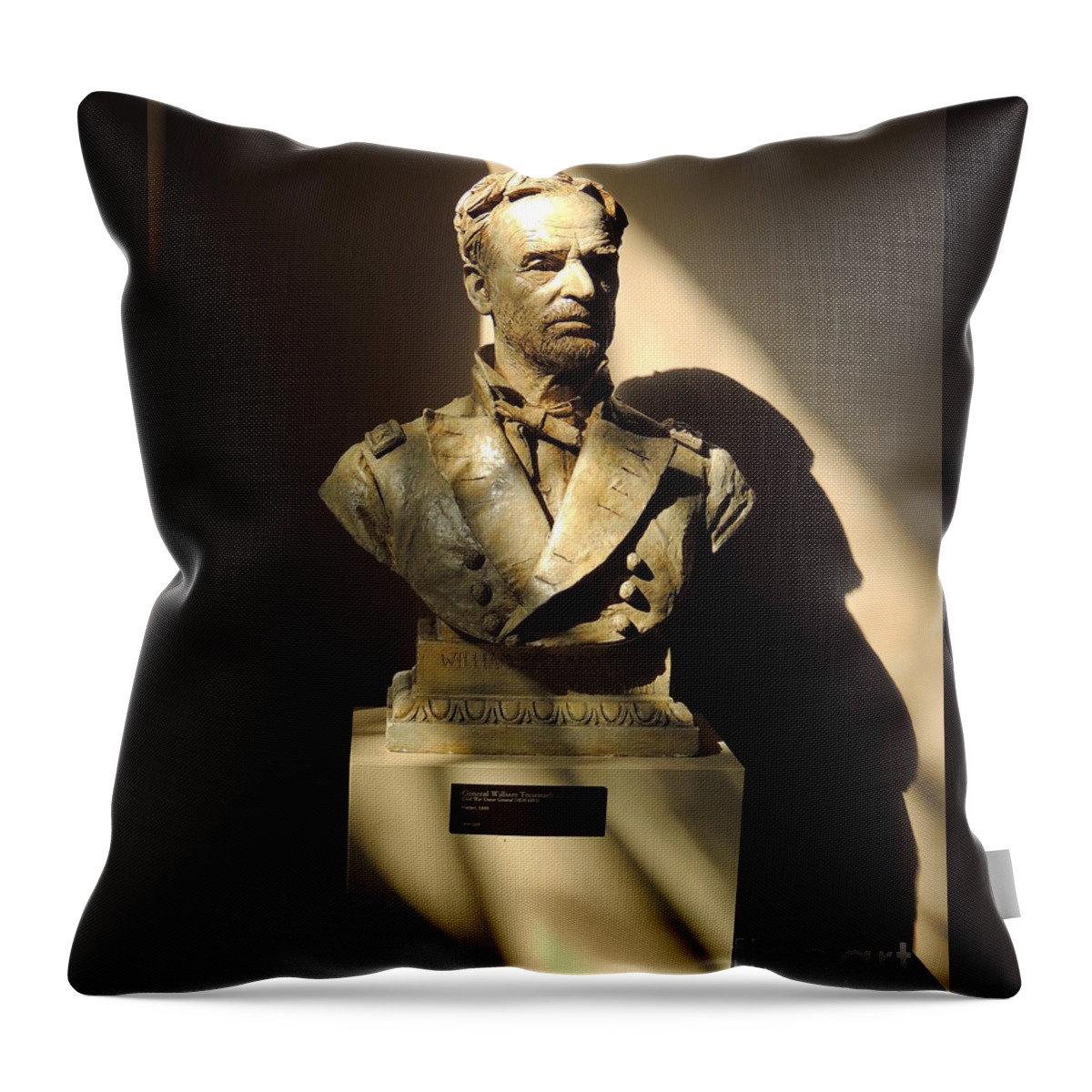 Sculpture Throw Pillow featuring the photograph Ulysses S Grant by Marcia Lee Jones