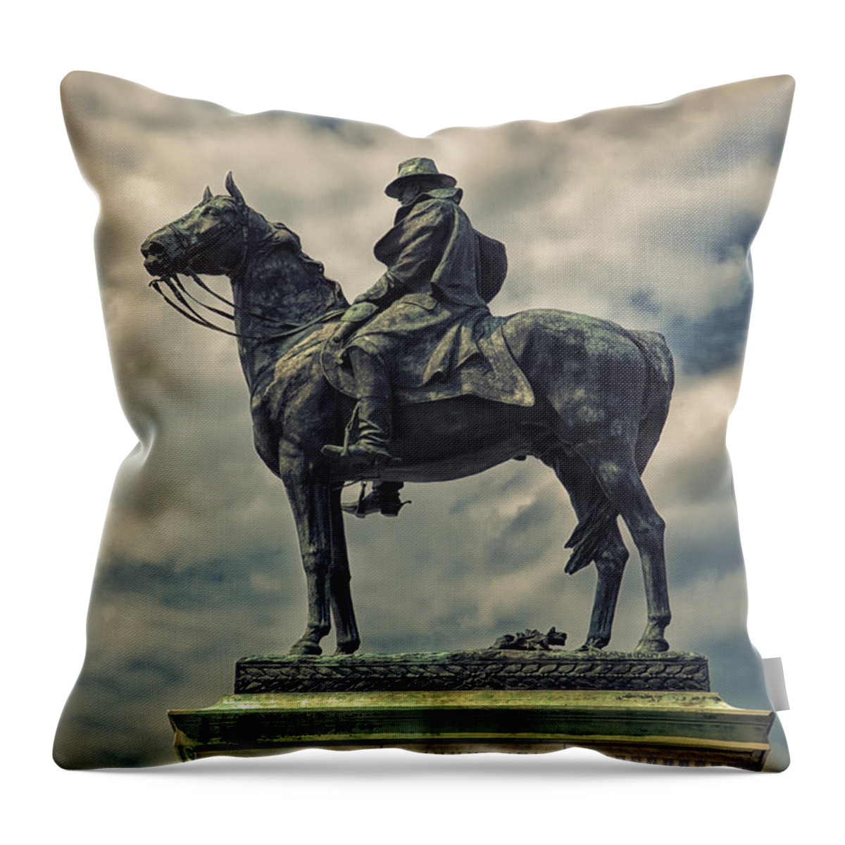 Washington D.c. Throw Pillow featuring the photograph Ulysses S Grant Statue - Washington DC by Mountain Dreams
