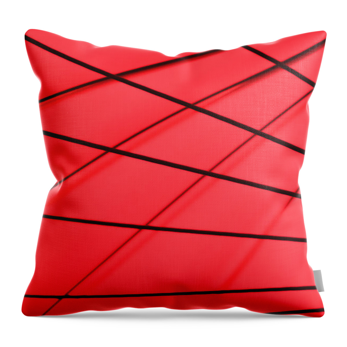 Geometrical Throw Pillow featuring the photograph Red and Black Abstract by Tony Grider