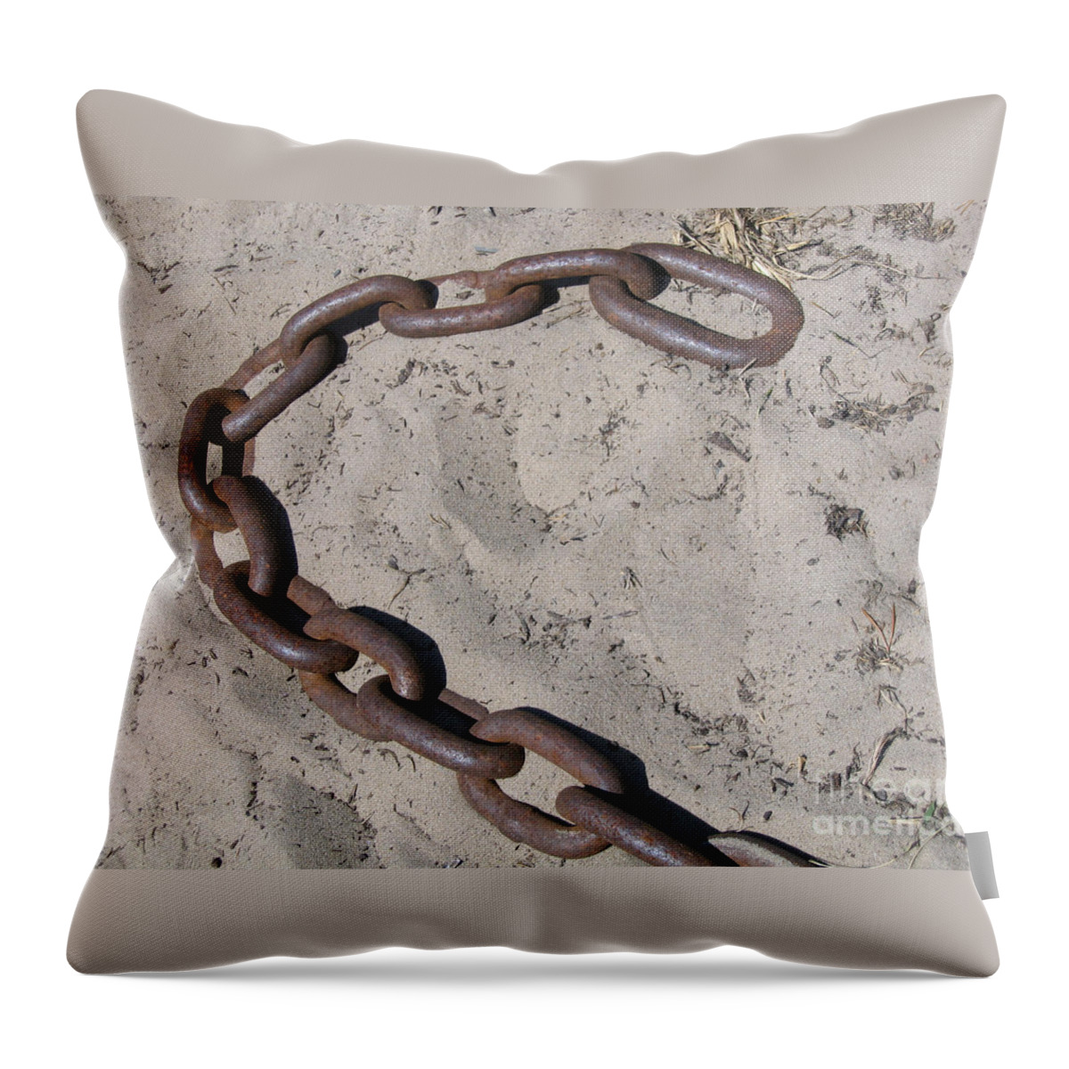 Chain Throw Pillow featuring the photograph Unchained by Ann Horn