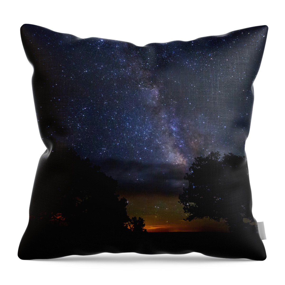 Night Skies Throw Pillow featuring the photograph Under The Stars at the Grand Canyon by Saija Lehtonen