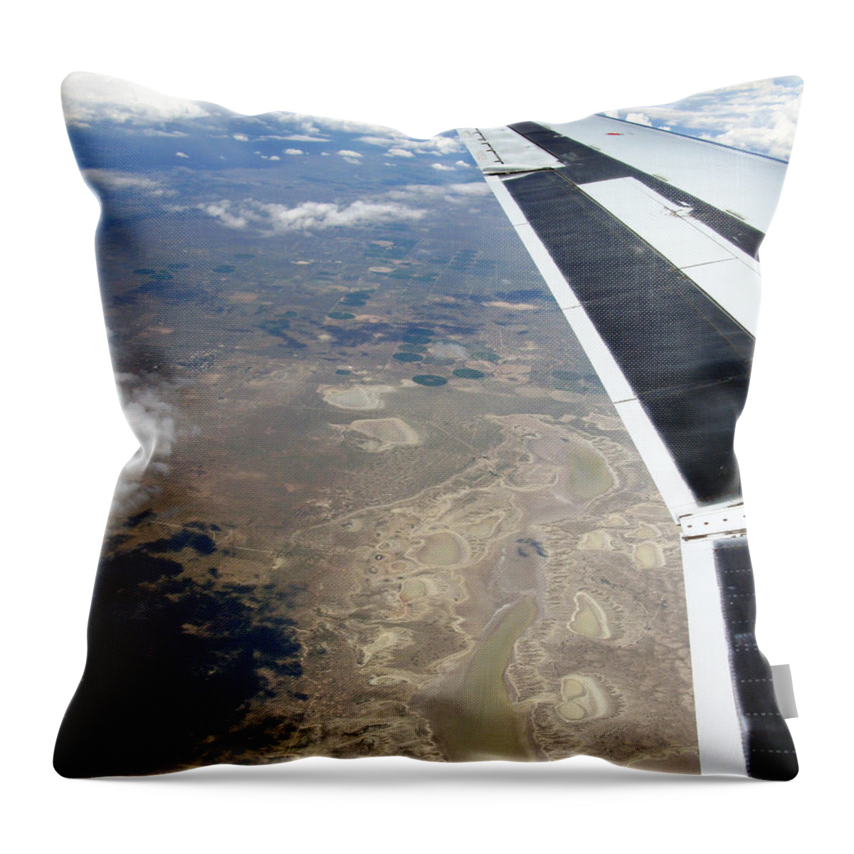 Aviation Throw Pillow featuring the photograph Under The Wing Series. #001 by Ausra Huntington nee Paulauskaite