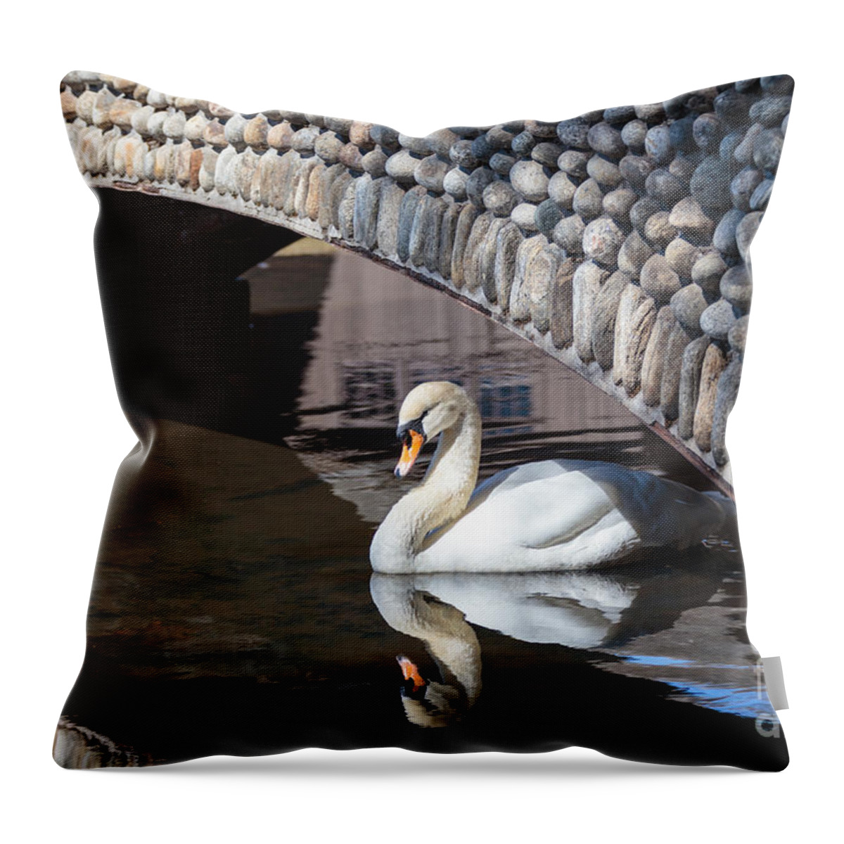 Stone Arch Bridge Throw Pillow featuring the photograph Underneath the Arch by Mary Lou Chmura